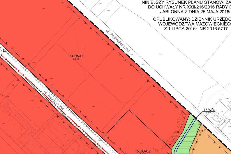 Rysunek i tekst miejscowego planu zagospodarowania przestrzennego znajdują się pod adresem: http://www.jablonna.pl/gmina/pliki/plany_zagospodarowania/160718_uch_s3/index.