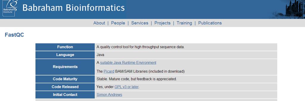 FastQC http://www.bioinformatics.