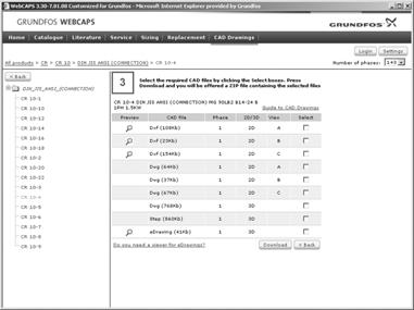 Rysunki CAD W tej zakładce możliwe jest pobranie 2-wymiarowych (2D) i 3-wymiarowych (3D) rysunków CAD większości pomp firmy Grundfos.