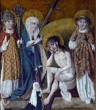 Szesnastowieczny obraz Chrystusa Frasobliwego z Matką Bożą Bolesną, św.