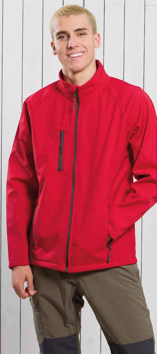 Three layers breathable membranes. Interior with polar fleece with stoppers. 300gsm. approx. Outdoor: 95% polyester / 5% elastan Interior: 100% polyester Full Zip Vest. ide pockets.