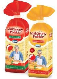 Portfolio marki wzbogacają makarony z dodatkami smakowymi zarówno do zup (kluseczki z polskimi ziołami: natką pietruszki, lubczykiem i koperkiem), jak i do drugich dań (wstęgi: papryka +