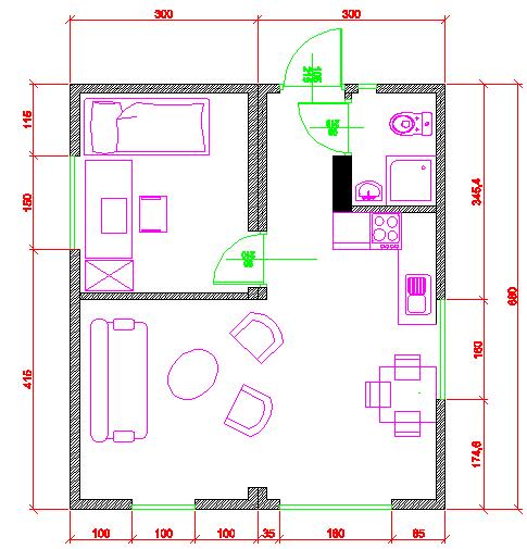 2. Architektura 2.1 Budynek w wersji MINI Budynek będzie składał się z modułów żelbetowych o wymiarach zewnętrznych 3mx6,8m. Moduły połączone zostaną w jedną bryłę budynku.