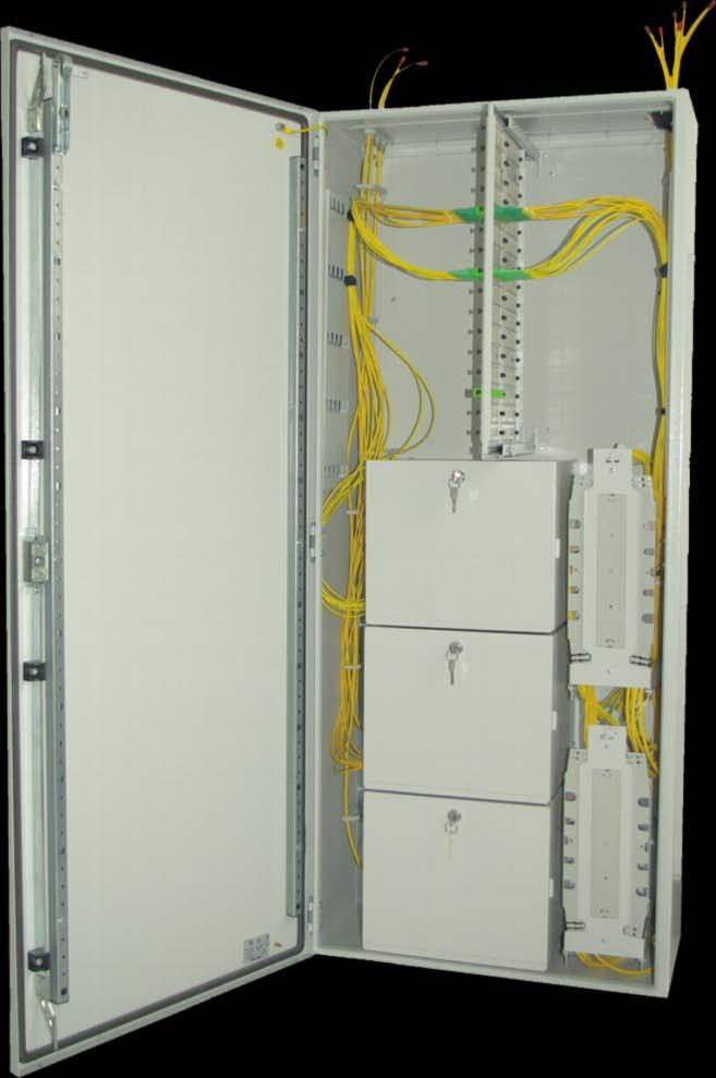Przełącznice szafkowe MST8 Szafki uniwersalne do zastosowań wewnętrznych wg kategorii eksploatacyjnej C i U wg PN-EN61753-1, w sieciach światłowodowych FTTX,