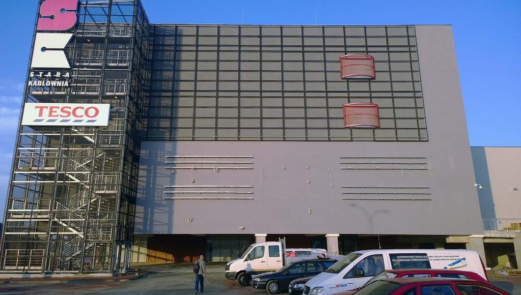 System fasadowy SCREW ON (SO) Centrum Handlowe Stara Kablownia Elewacja Centrum