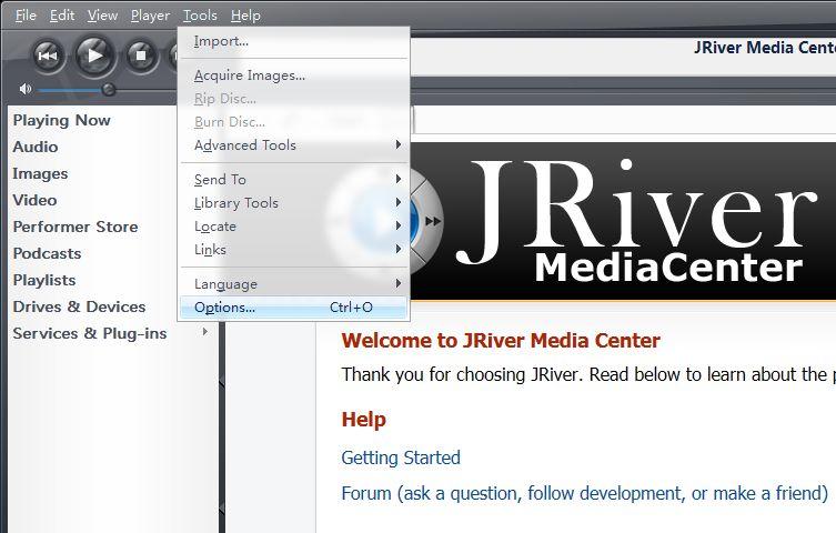 Ustawienia Core Audio Stream w Windows Posłużymy sie przykładem odtwarzacza JRiver Media Center w Win 32 bit aby pokazać, jak