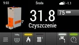 Wszystkie obsługiwane funkcje są w czytelny sposób wyświetlane na ekranie regulatora