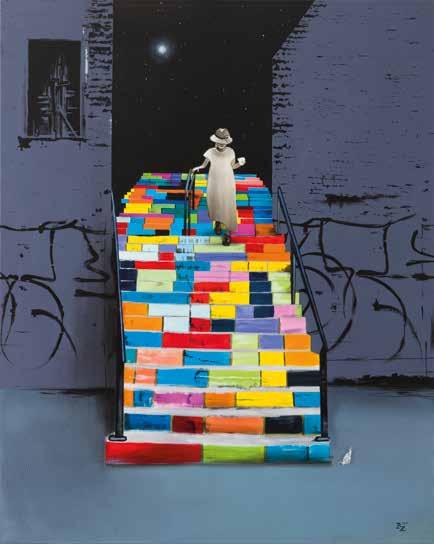 4 ŁUKASZ BILIŃSKI (ur. 1987) Mono, 2016 r. akryl/płótno, 91 x 100 cm sygnowany i datowany na odwrociu: ŁBiliński 2016 5 PAULINA ZALEWSKA (ur.