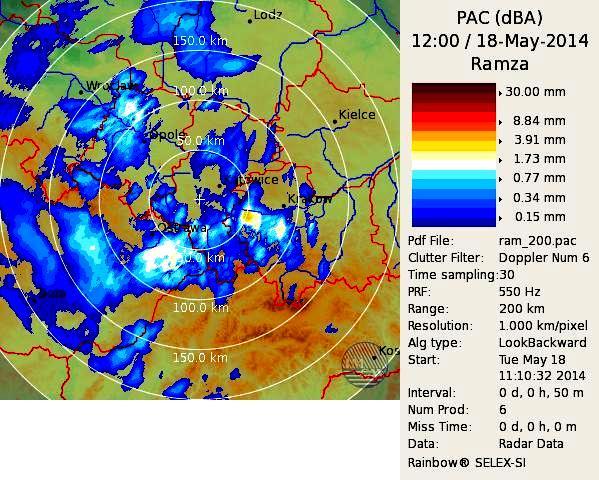 zgodnie z danymi klimatycznymi dla miesiąca maja wynosi 73,7 mm.