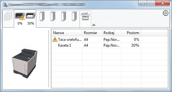 Drukowanie z komputera > Status Monitor Zakładka postępu drukowania Wyświetlany jest stan zadań drukowania.