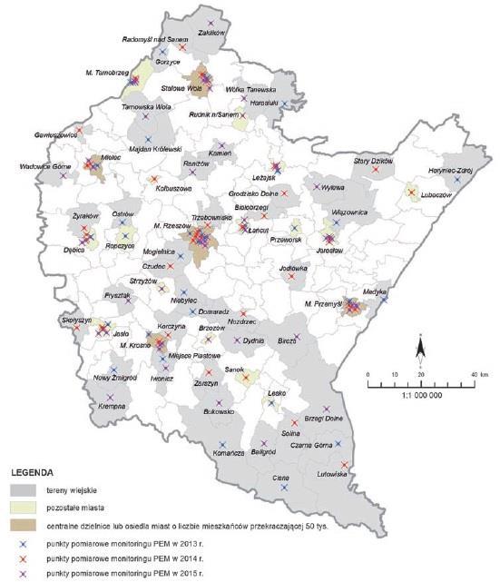 są dla następujących rodzajów terenów: centralne dzielnice miast lub osiedla miast o liczbie mieszkańców przekraczającej 50 tys.