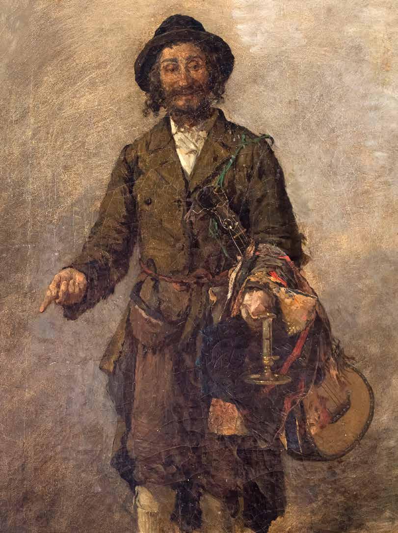 4 Hipolit Lipiński (1846 Nowy Targ 1884 Kraków) Portret handlującego Żyda olej, płótno, 49 35,5 cm sygn. p. d.