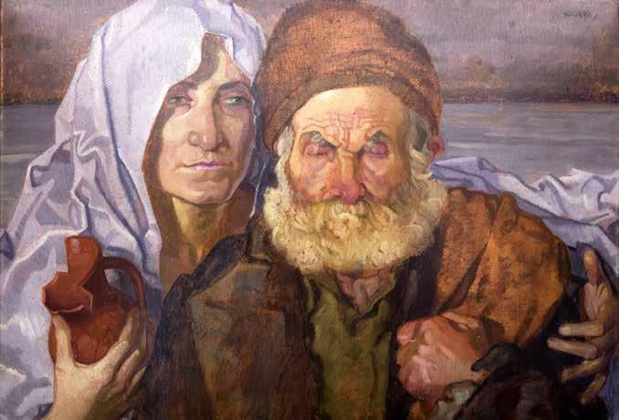 10 Artur Kolnik (1890 Stanisławów 1971 Izrael) Przemijanie, 1919 r. olej, płyta, 48,5 70 cm sygn. i dat. p. g.: Kolnik 919.