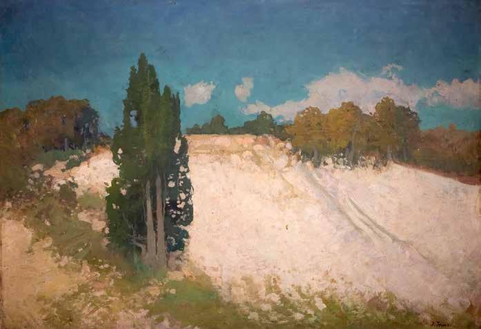 30 Iwan Trusz (1869 Wysocko 1940 Lwów) Pejzaż z południa Włoch olej, płyta, 68 97 cm sygn. p. d.: I.