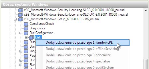 myszy na Disk >AddSetting to Pass 1 windowspe.