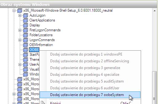 W obszarze " Microsoft-Windows-Shell-Setup Properties " wpisz strefę czasową w ustawieniach strefy czasowej, podane przez instruktora.