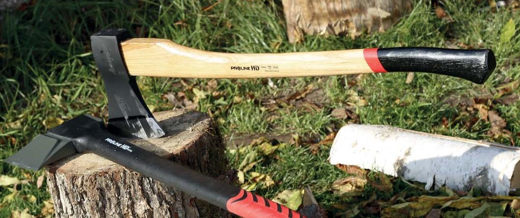 ostrza Waga (g) 12825 2700 900 6 GENUINE HICKORY DIN 5129 Obuch kuty, hartowany, poddany obróbce cieplnej Połączenie trzonka z