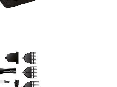 długości strzyżenia noża regulowanych przy pomocy pierścienia (0,5 mm / 1,2 mm / 2,0 mm / 2,4 mm / 2,6 mm) czerwona dioda sygnalizująca konieczność naładowania baterii zdejmowany nóż ze stali