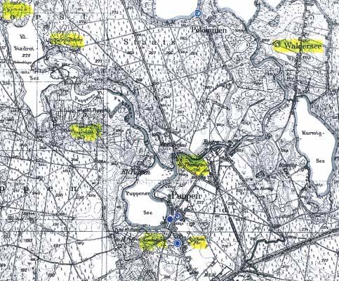 Mapa nr 13: Spychowo ze wszystkimi dzielnicami, m.in.