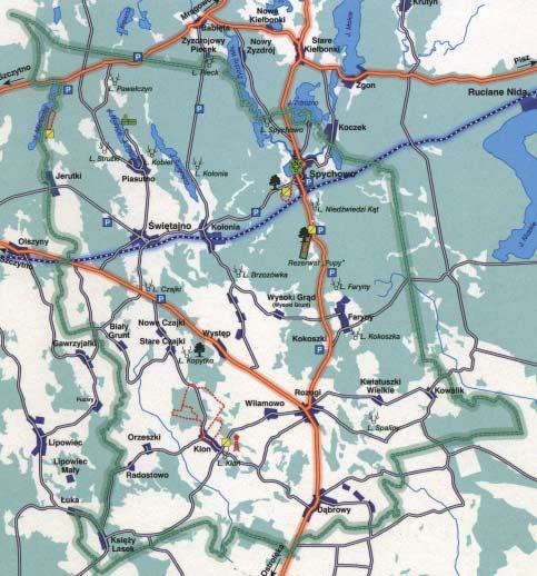 Mapa nr 15. Nadleśnictwo Spychowo.