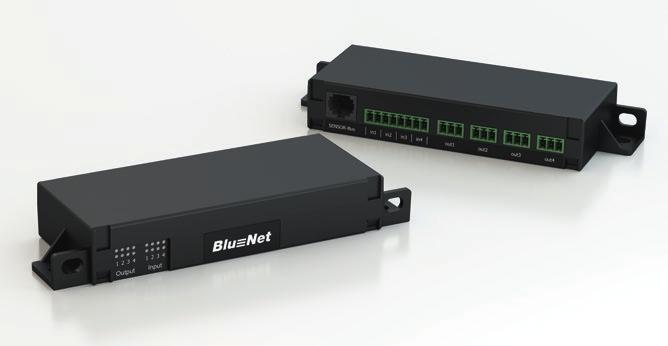 Dystrybucja zasilania urządzeń IT Moduły dystrybucji zasilania AC BlueNet inteligentne rozwiązania / BN3000-BN7500 Moduł GPIO Moduł GPIO (uniwersalne wejście/ wyjście) stanowi centralny interfejs