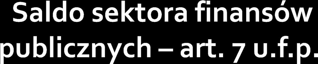 1. Dodatnia różnica między dochodami publicznymi a wydatkami publicznymi, ustalona dla okresu rozliczeniowego, stanowi nadwyżkę sektora finansów publicznych, zaś ujemna różnica jest deficytem sektora