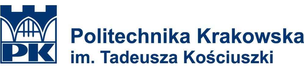 1. Logo Politechniki Krakowskiej Logo Politechniki Krakowskiej jest zbudowane ze znaku PK oraz logotypu, tj. nazwy Politechnika Krakowska im. Tadeusza Kościuszki zapisanej krojem czcionki Arial.