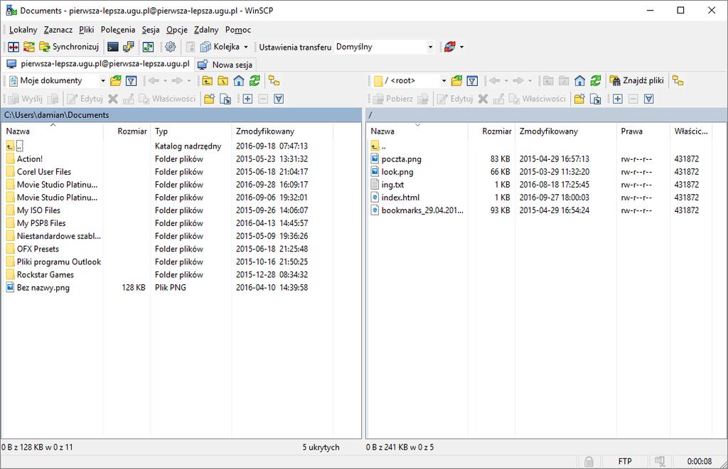 Protokół FTP 2018 Jeśli natomiast chcemy pliki na serwer przesyłać to warto skorzystać z dedykowanych programów, takich jak FileZilla czy też WinSCP, są one darmowe i spokojnie można je pobrać z