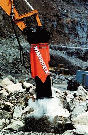 RĘCZNE NARZĘDZIA HYDRAULICZNE NARZĘDZIA NA WYSIĘGNIK Młoty wyburzeniowe MB6 i MBX MAXFORCE - przeznaczone są do montażu na wysięgnikach koparek.