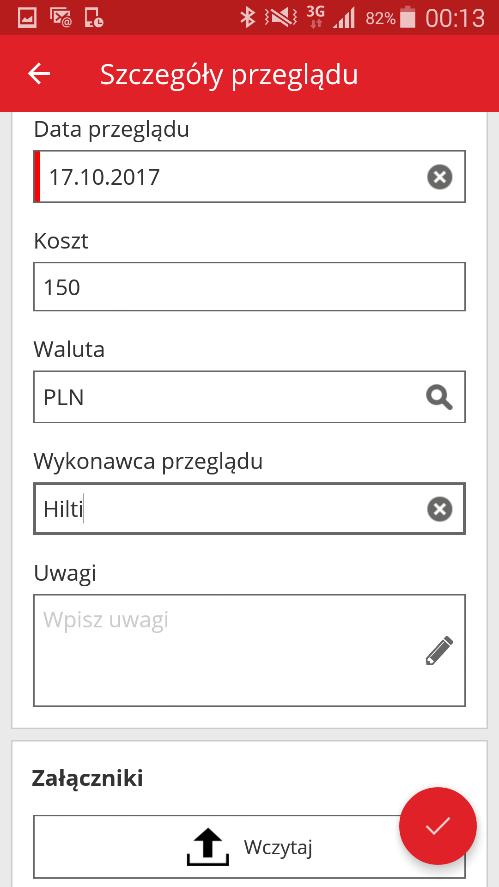 1.1 ZAKOŃCZENIE PRZEGLĄDU NA APLIKACJI MOBILNEJ 1.