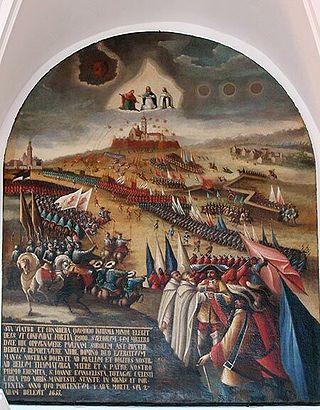 Oblężenie Jasnej Góry, obraz z pracowni klasztornej 8 listopada 1655 Szwedzi rozpoczęli oblężenie klasztoru jasnogórskiego.