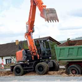 Większa wydajność i mniejszy wpływ na środowisko Ekologiczna wydajność Nowe koparki kołowe ZAXIS zostały zaprojektowane z myślą o minimalizacji wpływu na środowisko.