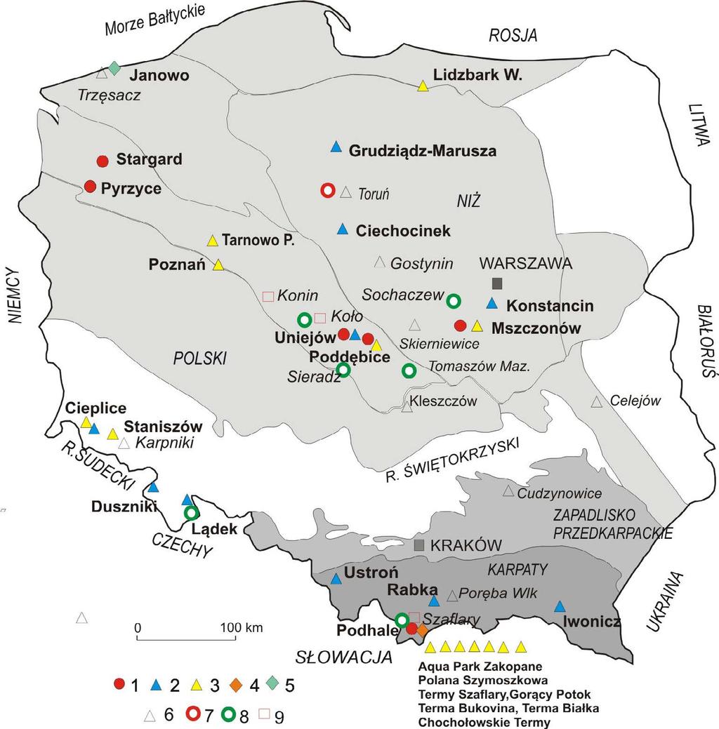 Wprowadzenie Artykuł jest kolejnym cyklicznym przeglądem stanu zagospodarowania energii geotermalnej w Polsce. Poprzednie analogiczne opracowanie przedstawiono w 2016 r. (Kępińska 2016).