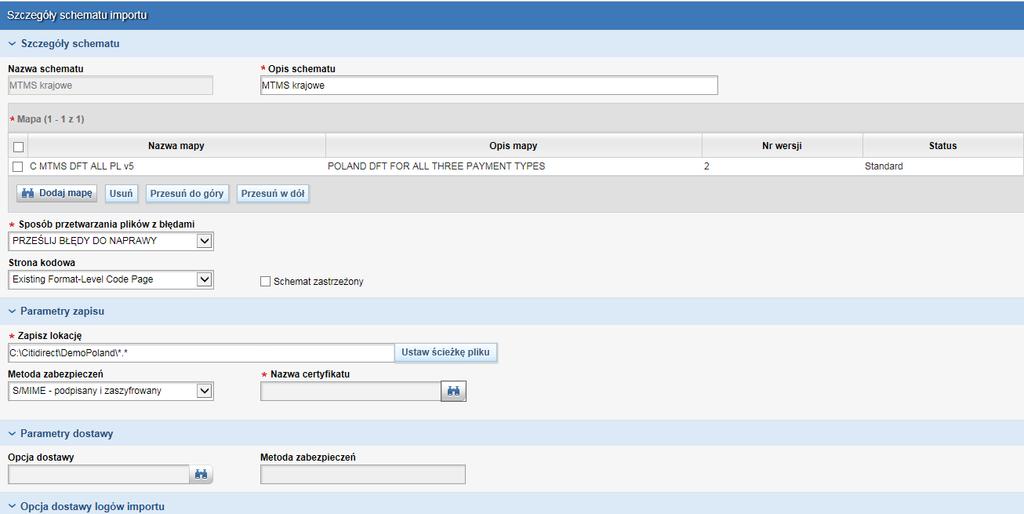 5.3 Konfiguracja schematu importu Wejdź w zakładkę Obsługa plików w górnym menu, a następnie w Zatwierdzanie/Zmiana/Korekta w sekcji Schematy importu. Stwórz nowy schemat lub edytuj już istniejący.