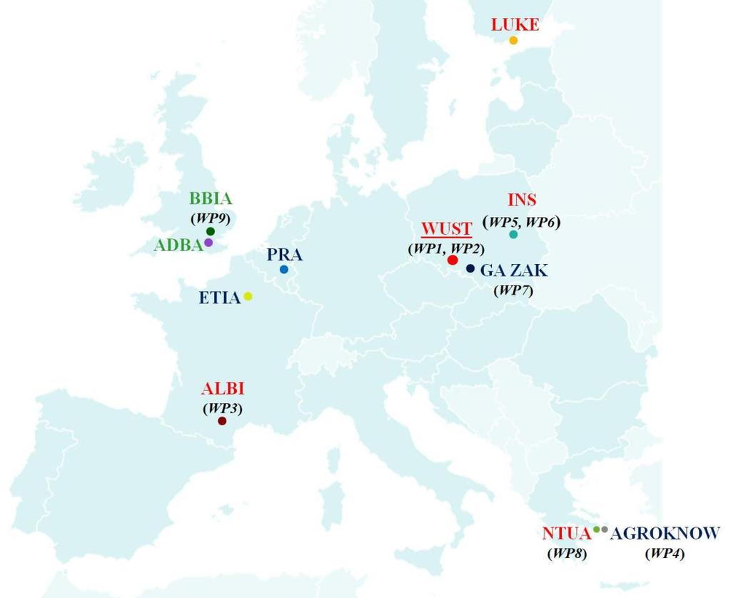 Konsorcjum: WUST, POLITECHNIKA WROCŁAWSKA, Poland, ALBI, ARMINES ECOLE DES MINES ALBI,France, NTUA, NATIONAL TECHNICAL UNIVERSITY OF ATHENS, Greece, LUKE, NATURAL RESOURCES INSTITUTE, Finland, GA