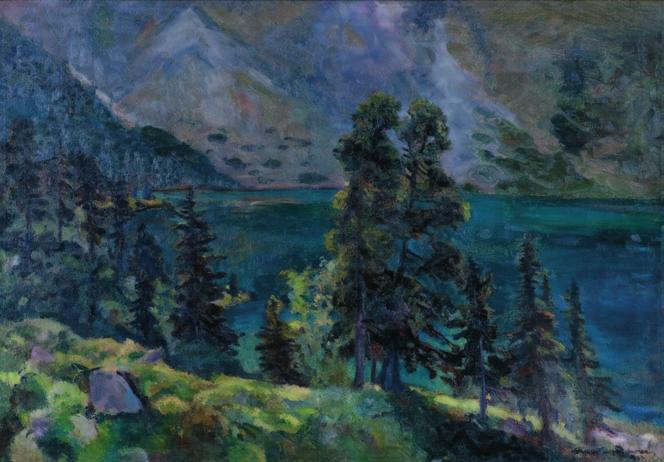 Zygmunt józefczyk (1881-1966) jeleń Olej, płótno, 52 x 75 cm, sygn. l.d.: z.