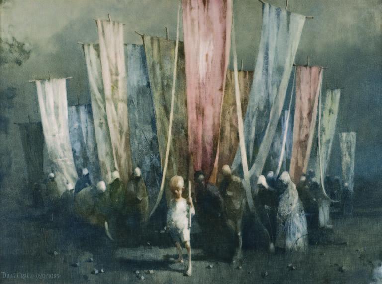 19. jerzy DuDA-gRAcZ (1941-2004) TryPTyk CzęsTOChOWski Olej, płótno, 73 x 100 cm, sygn. l.d.