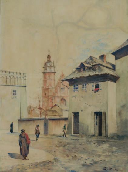 5. Stanisław TOnDOS (1854-1917) kraków - Plac Wolnica z widokiem