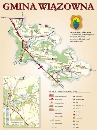 Charakterystyka Gminy Wiązowna Powierzchnia: 10215 ha Liczba ludności: 11110 zameldowanych ok.