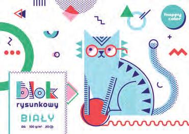 gramaturze Odporny na wielokrotne wymazywanie i poprawki Do rysowania kredkami, ołówkiem, pastelami oraz malowania farbami wodnymi Polecany do zajęć w szkole i przedszkolu Blok zawiera 20