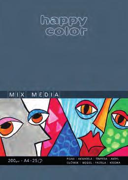 Blok MIX MEDIA Specjalnie przygotowany papier do wielu technik - pisaków, tuszu, akwareli, tempery, akrylu, gwaszu oraz ołówka, pasteli, węgla i sangwiny Bezkwasowy, bezdrzewny papier odporny na