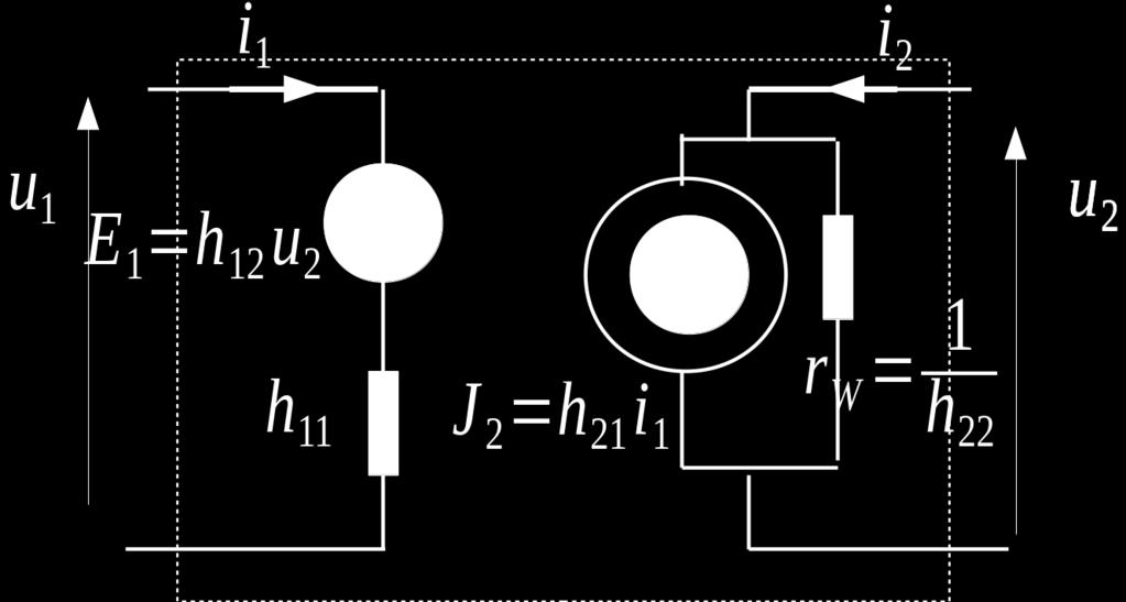 [ i1 u 2 ] (55) u 1 = z 11 i 1 + z 22 i 2 (53) u 2 = z 12 i 1 + z 22