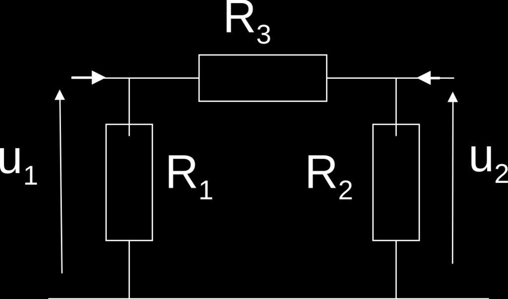 R 1R 2 R C ; R C = R 1 + R 2 + R 3 i 1 = u 1 R 1 + u 1 u 2 R 3 i 2 = u 2 R 2 + u 2 u 1 R 3