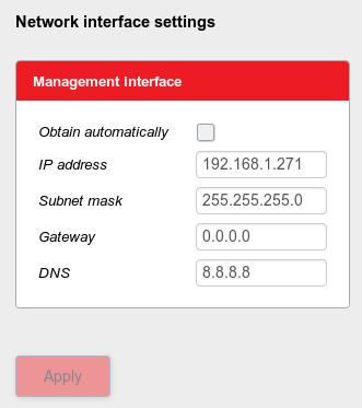 3. Konfiguracja sieci W zakładce Network configuration konfigurujemy sieć lan transmodulator