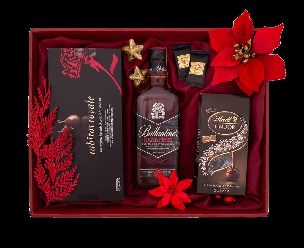 BURGUNDOWY SZYK 285 ZŁ Whiskey Ballantine s Hard Fired 0,7l Lindt praliny Lindor Dark 60% Cacao Bag 100g