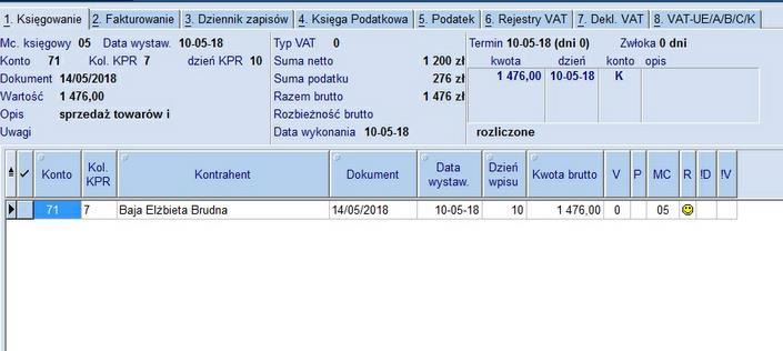 Widoczne dokumenty możemy: Zapisać próbnie - By sprawdzić, czy dobrze i gdzie zostały ujęte, Zaksięgować - Trwale zapisać je w systemie. Na początku pracy radzimy stosować zapis próbny.