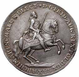 Sas 2/3 talara (gulden) 1743 Drezno Piękny ponadprzeciętny gulden
