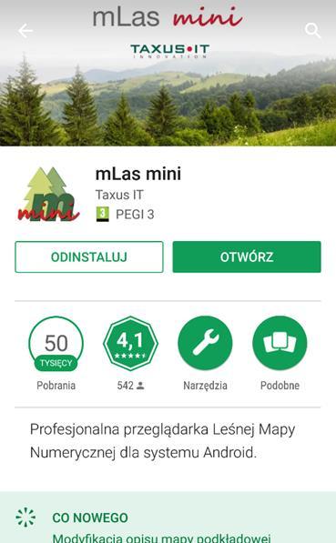 Uwaga: Odinstalowanie aplikacji spowoduje utratę wszystkich danych związanych z aplikacją mlas mini. 11.