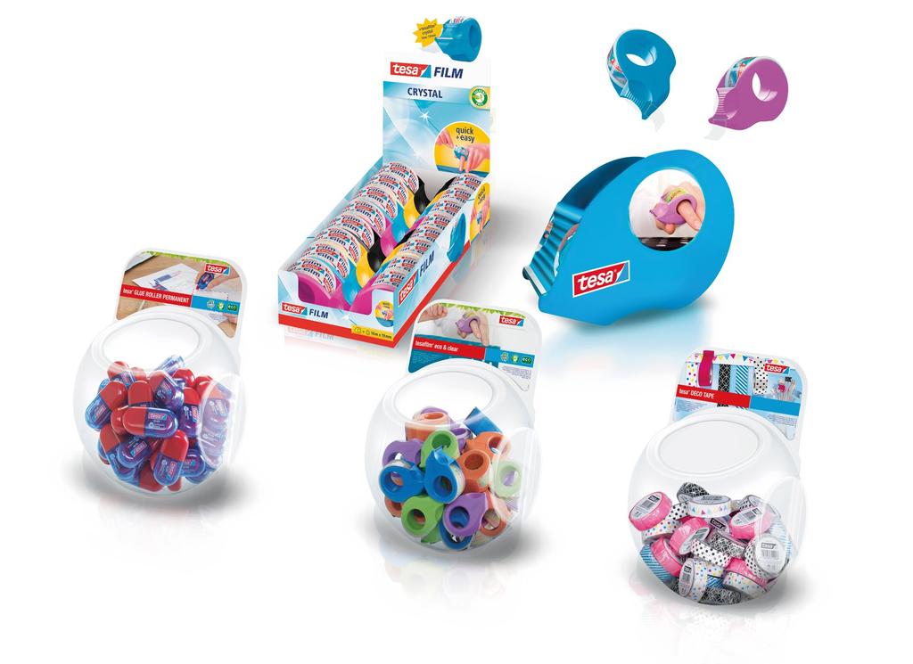 PRODUKTY D21 D22 D23 D24 D25 58254-00-00 5825-00-00/DSPL 59819-01-00 58248-01-00 59008-01-00 TAŚMA BIUROWA TESAFILM CRYSTAL 10M X19MM Z MINI DYSPENSEREM TAŚMA BIUROWA TESAFILM