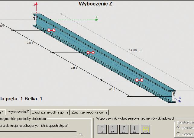 Możliwość weryfikacji połączenia stopy słupa stalowego nie tylko w węzłach podporowych, ale również w miejscach łączenia się elementów stalowych i żelbetowych (np. słup stojący na belce żelbetowej).